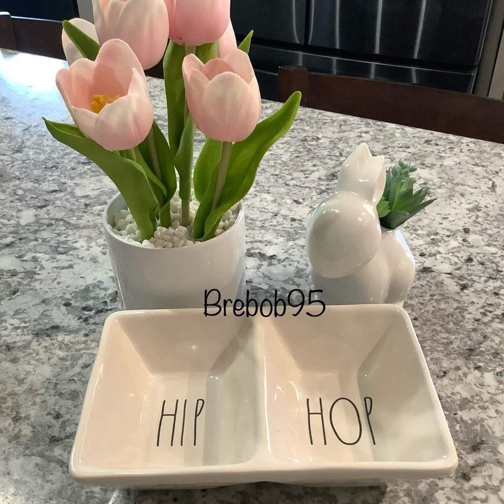 Rae Dunn HIP" "HOP" Two-sided Candy or Trinket Dish